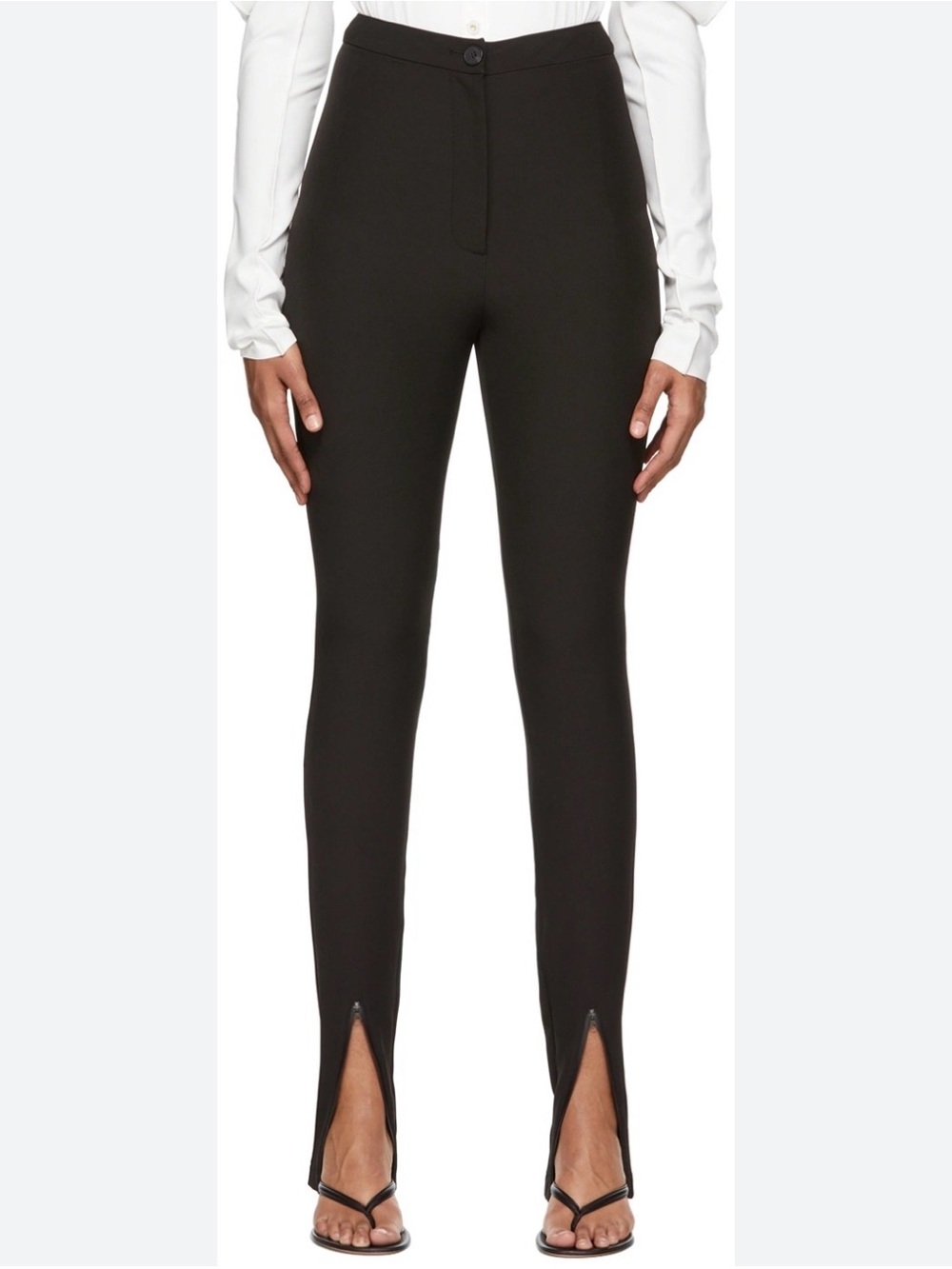 Low Classic Black Zipper Trousers